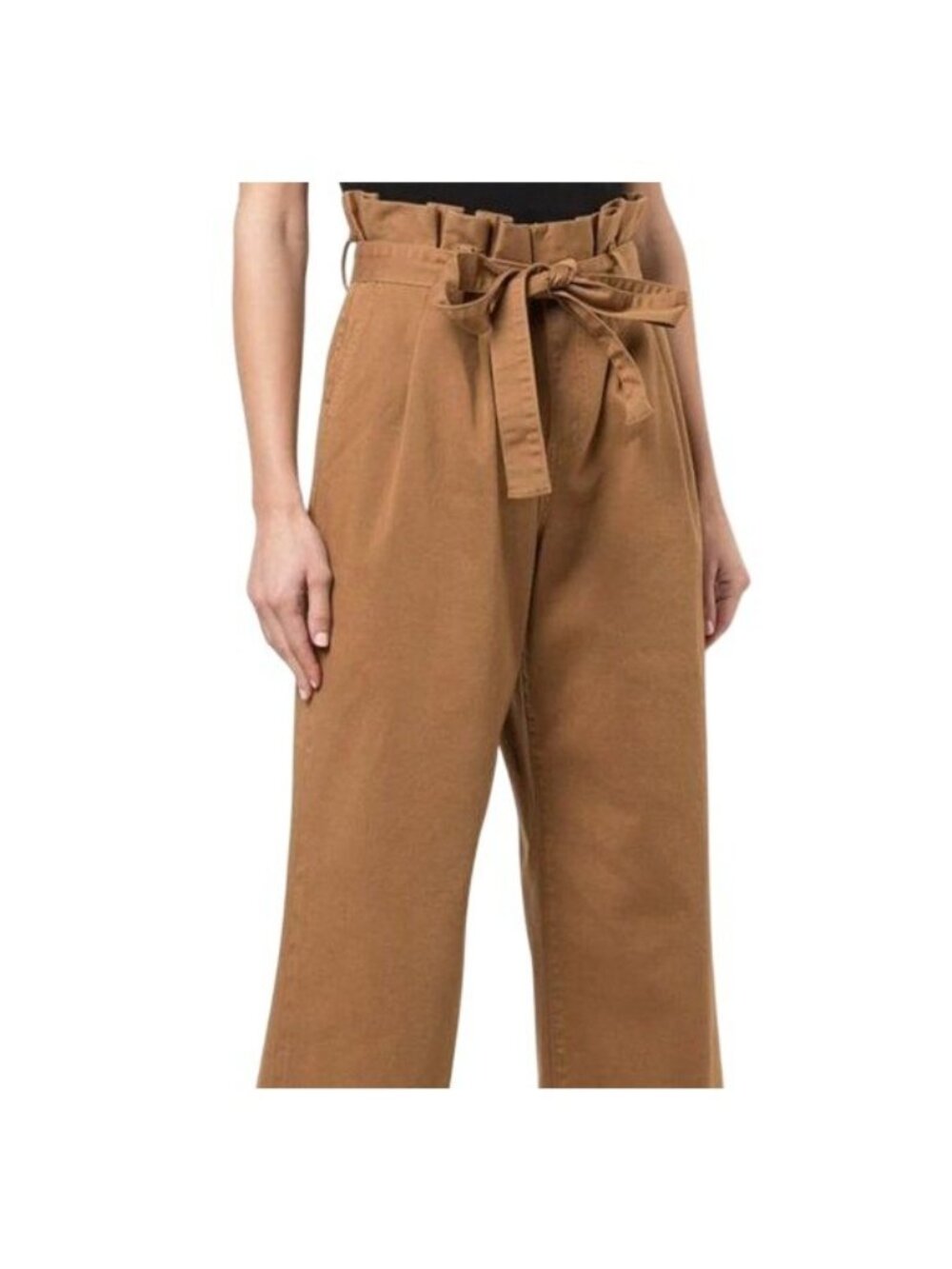 Alice + Olivia High-Waisted Paperbag Pants Trouser With Tie Belt Size 26 New NWT - Picture 3 of 7